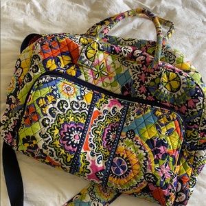 Vera Bradley weekender traveler Rio pattern.